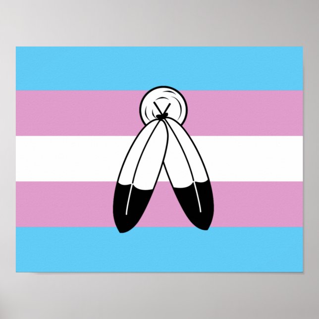 Two-Spirit Trans Pride Flagga Poster (Framsidan)