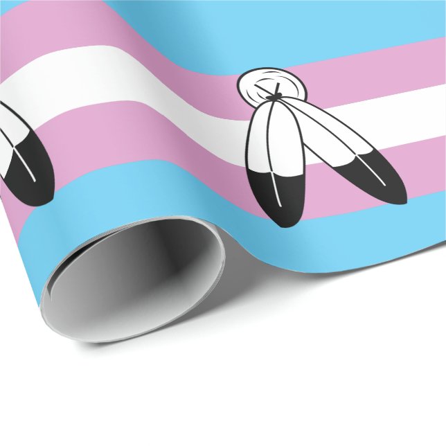 Two-Spirit Trans Pride Flagga Presentpapper (Rullad Hörn)