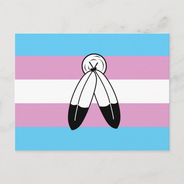Two-Spirit Trans Pride Flagga Vykort (Framsida)