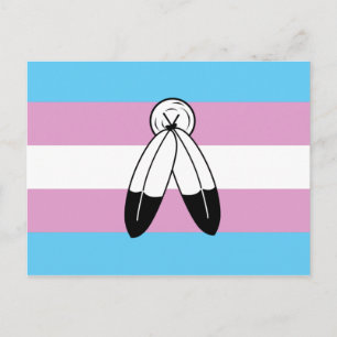 Two-Spirit Trans Pride Flagga Vykort