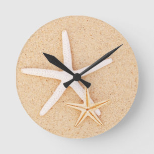 Two Starfish Wall Clock Rund Klocka