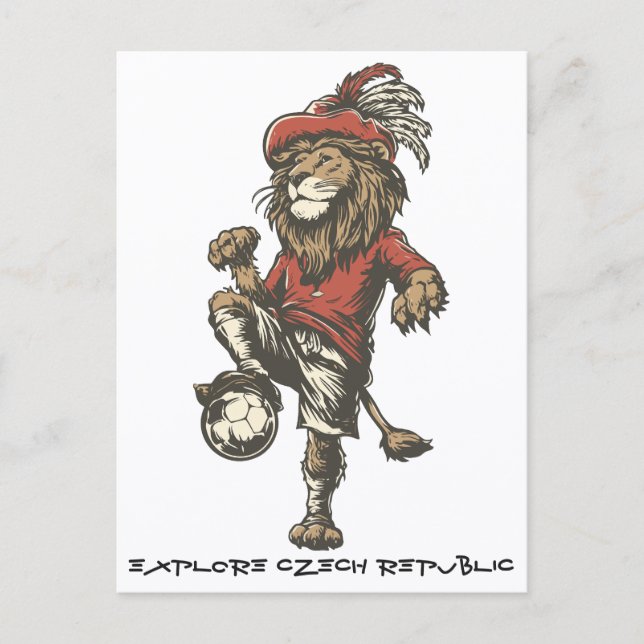 Two‑Tailed Lion Striker Vykort (Framsida)
