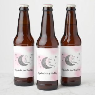 Two The Moon 2-års födelsedags ölflasketikett Ölflaska Etikett