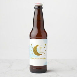 Two The Moon 2nd Birthday Beer Bottle Label Ölflaska Etikett