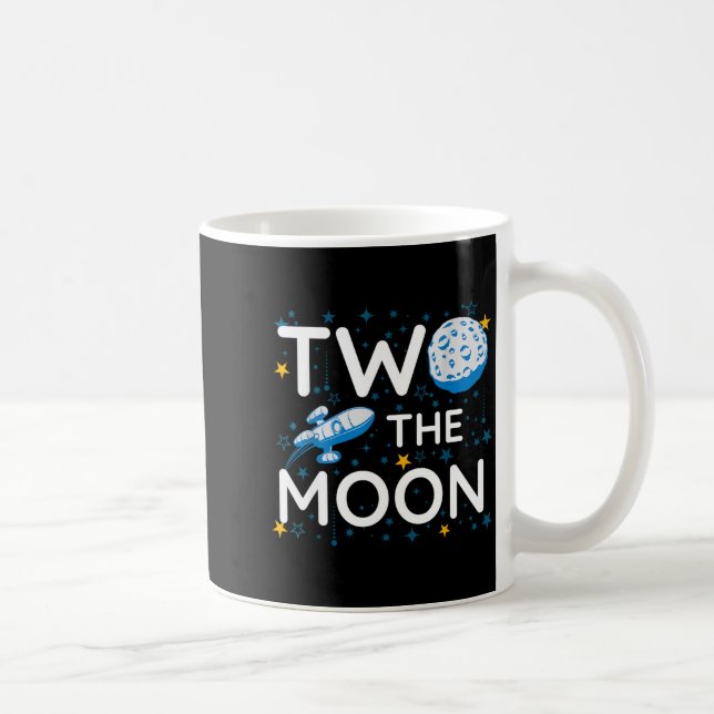 Two The Moon 2nd Planets Lover Birthday Space Rock Kaffemugg (Höger)