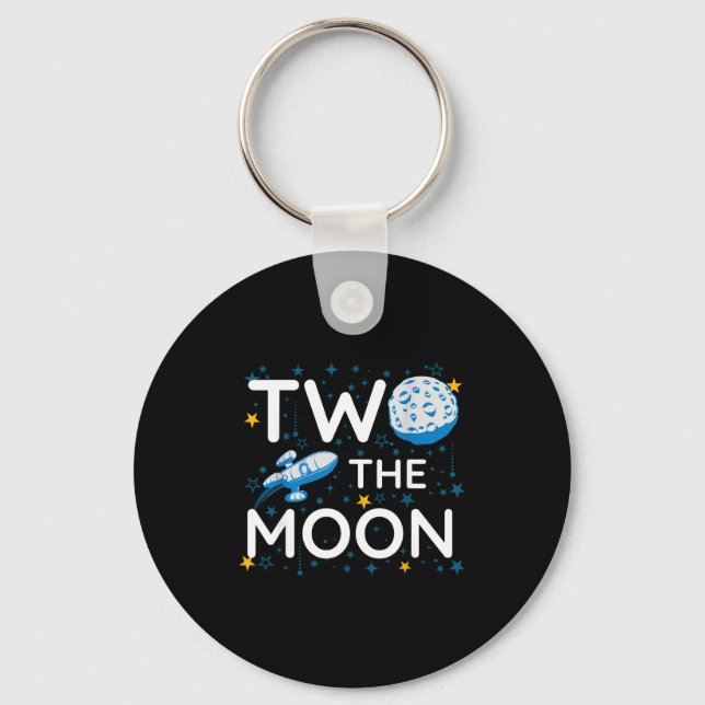 Two The Moon 2nd Planets Lover Birthday Space Rock Nyckelring (Framsida)