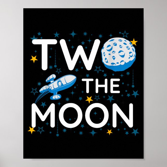 Two The Moon 2nd Planets Lover Birthday Space Rock Poster (Framsidan)