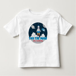 Two The Moon Boy Space Rocket 2nd Birthday T Shirt