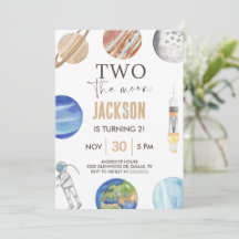 Two The Moon | Modern Rymd 2-års Födelsedagsdekora