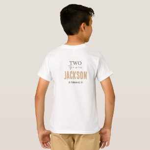 Two The Moon Modern Space 2-års födelsedagsdekor T Shirt