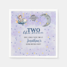Two The Moon Pojke Rymdraket 2-årsdag  Pappersservett