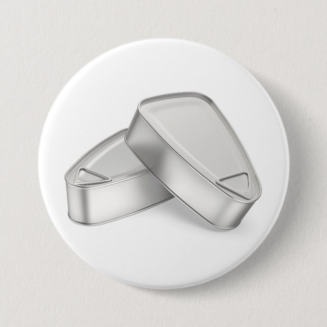 Two tin cans with ham, fish, or other food knapp (Framsida)