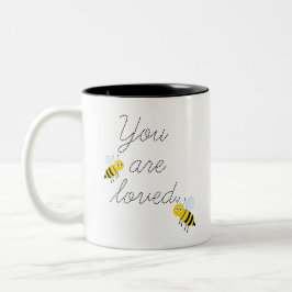 Two-Tone Du Är Älskad Honey Bees Mugg