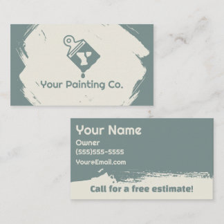 Two Tone Green Painting Company är en amerikansk f Visitkort