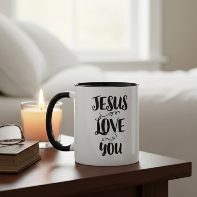 Two-Tone Mug - Jesus Love You Mugg (Skapare uppladdad)