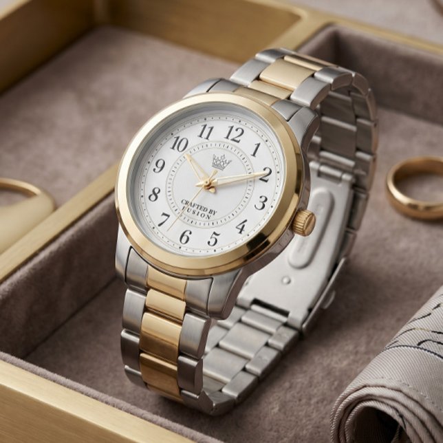 Two Tone Oyster Link Watch Minimalist Krona Logo  Armbandsur (Skapare uppladdad)