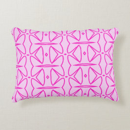 Two Toned Pink Pattern Accent Pillow Prydnadskudde