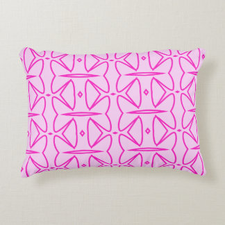 Two Toned Pink Pattern Accent Pillow Prydnadskudde