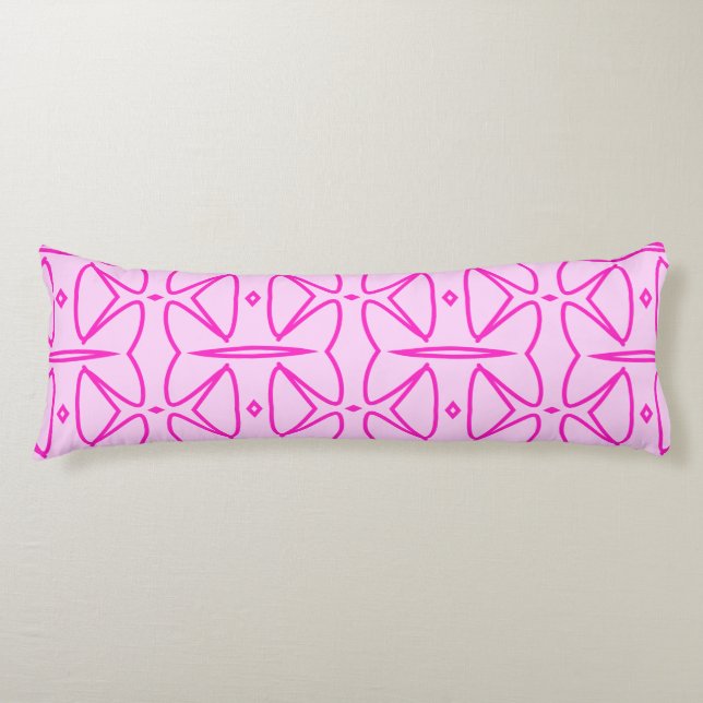 Two Toned Pink Pattern Body Pillow Kroppskudde (Framsidan)