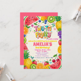 Two-tti Fruity 2-årsfest Inbjudningar