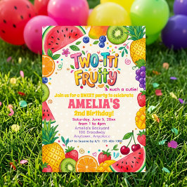 Two-tti Fruity 2-årsfest Inbjudningar
