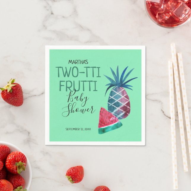 Two-tti Frutti Baby Shower-fest Pappersservett (Insitu)
