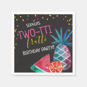 Two-tti Frutti Flickans 2-års födelsedagsfest Pappersservett