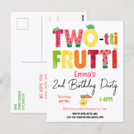 TWO-tti Frutti Söta 2-års Tropisk Frukt Vykort