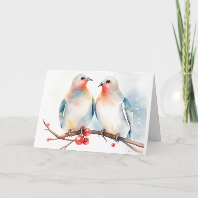 Two Turtle Doves Helgkort (Framsida)