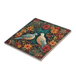 Two Turtle Doves Kakelplatta