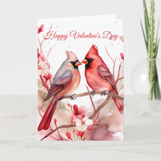 Two Valentine Cardinals Helgkort (Framsida)