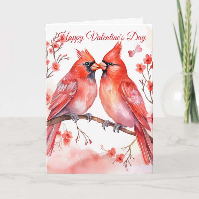 Two Valentine Cardinals Helgkort (Framsida)