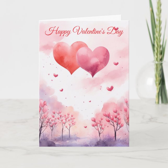 Two Valentine Hearts Helgkort (Framsida)