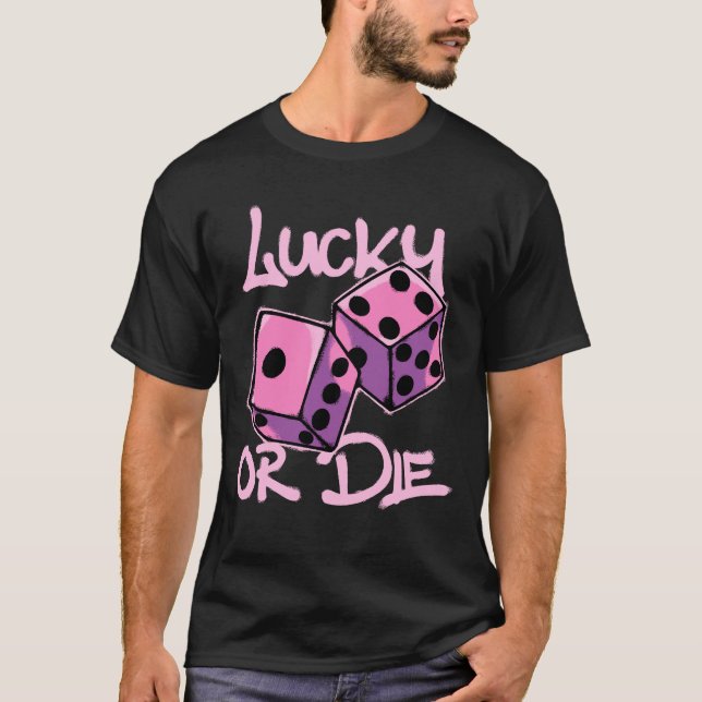 two vibrant dice streetwear t shirt (Framsida)