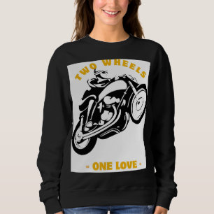 Two Wheels One Love Moto Grafik T Shirt