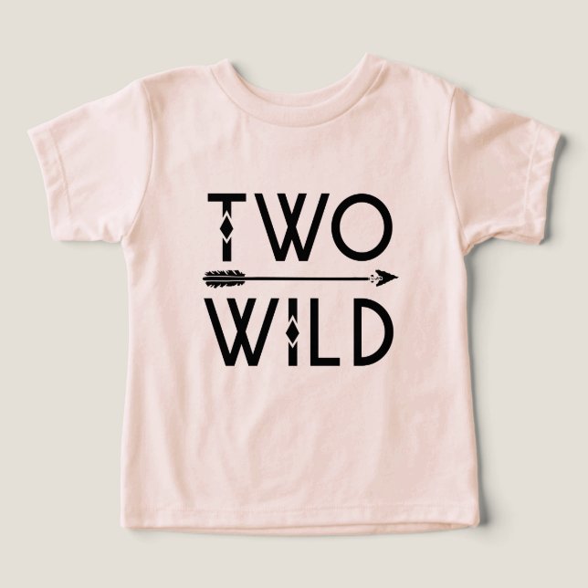 Two Wild 2nd Birthday Boy or Girl T Shirt (Design Framsida)