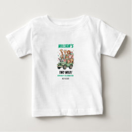 Two Wild Safari Animal 2nd Birthday Party T Shirt
