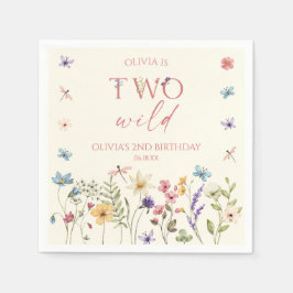 Two Wild Wildflower Wild Flower 2nd Birthday Party Pappersservett