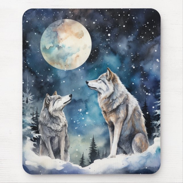 Two Wolves in Winter Musmatta (Framsidan)