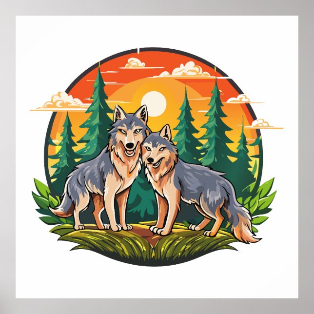Two wolves poster (Framsidan)