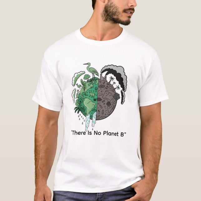 Two Worlds Eco Earth | Hållbarhetsmedvetenhet T Shirt (Framsida)