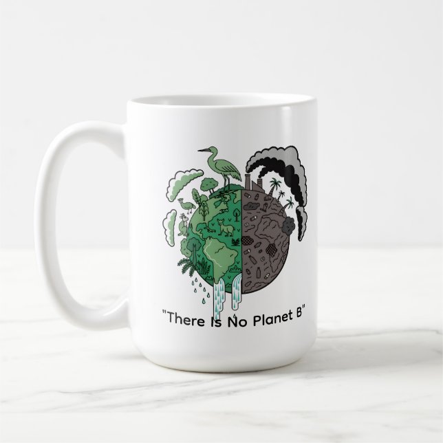Two Worlds Eco Earth | Sustainability Awareness Kaffemugg (Vänster)