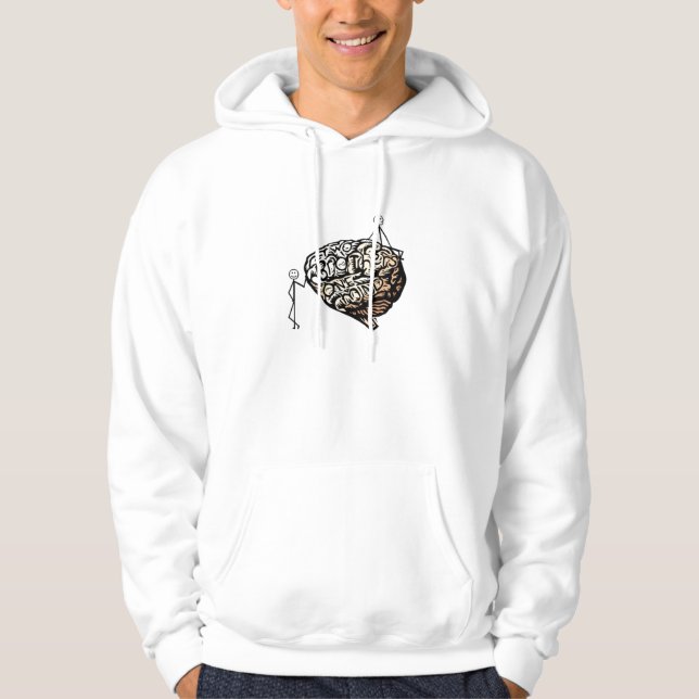 twobrosonemind sweatshirt med luva (Framsida)