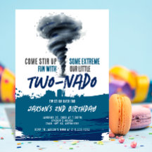 Twonado Twister Tornado Blå Grunge Födelsedag