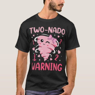 Twonado Warning 2nd Birthday Pinkornado Birthday f T Shirt