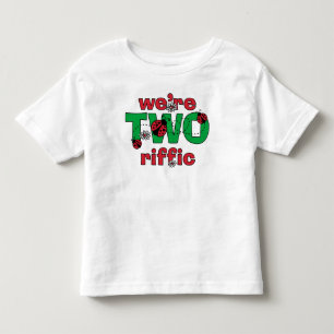 TWOriffic Ladybug Twillingars 2:a födelsedagen T Shirt