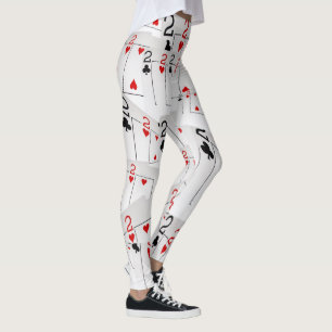 Twos, Poker Cards, Number, Dam Leggings