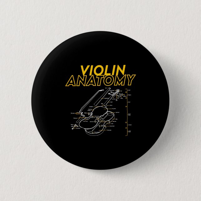 Twoset Violin Violin Anatomi Ritning Diagram Gräns Knapp (Framsida)