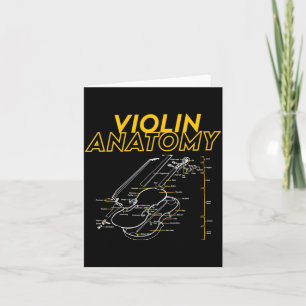 Twoset Violin Violin Anatomi Ritning Diagram Gräns Kort