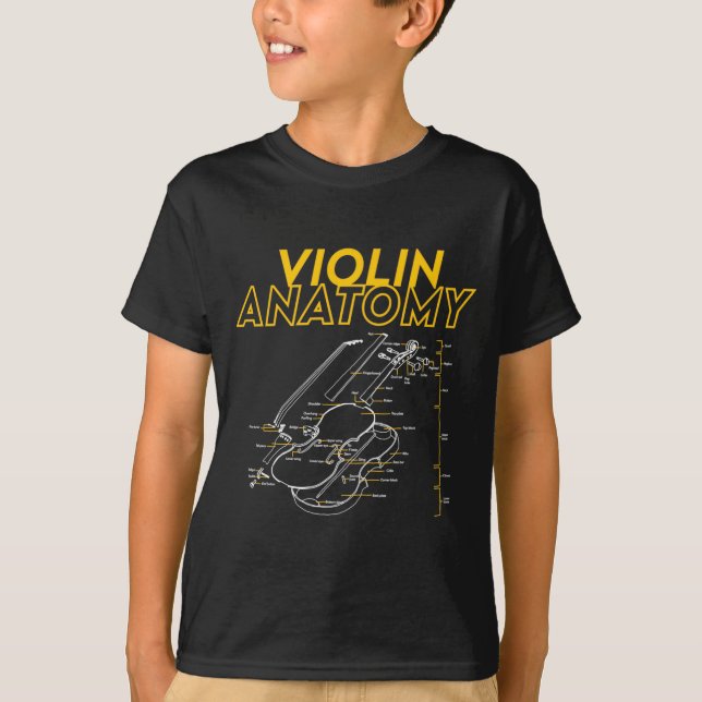 Twoset Violin Violin Anatomy Drawing Diagram Limit T Shirt (Framsida)
